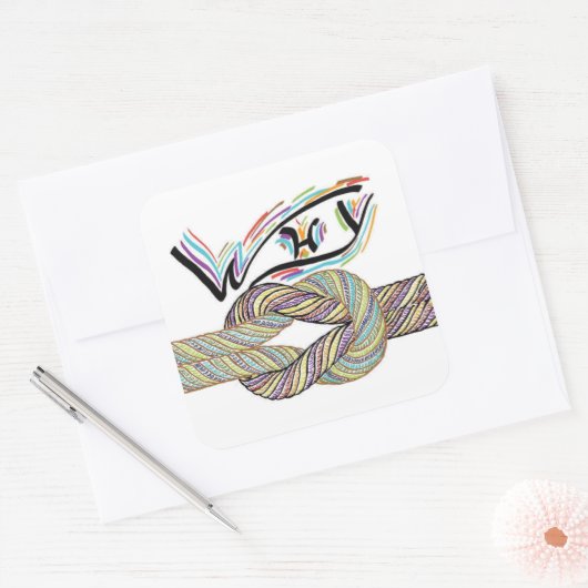 "Waarom niet" is een onbegrensde Sticker (Envelop)