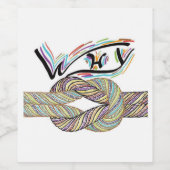 "Waarom niet" is een onbeperkt wijnlabel Wijn Etiket (Enkel label)