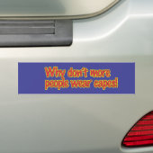 Waarom niet meer mensen kapen draag bumpersticker (On Car)
