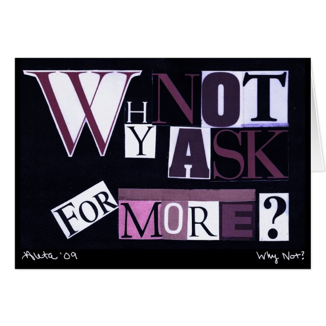 Waarom niet meer vragen? (Voorkant Horizontaal)