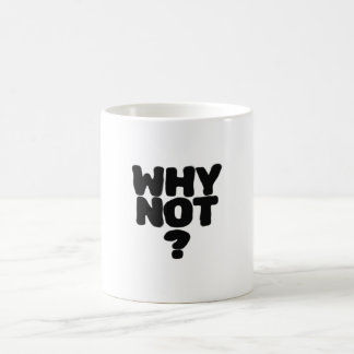 Waarom Niet? Minimalistische Typografie Design | V Koffiemok