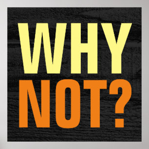 Waarom niet mogelijkheden Inspirerend grijs hout Poster