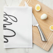 Waarom niet? Motivatie Typografie Kitchen Towel Theedoek (Quarter Fold)