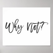 Waarom niet? Typografische Poster (Voorkant)
