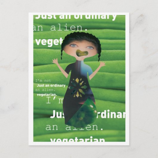 Waarom niet vegetariër briefkaart (Voorkant)