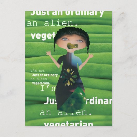 Waarom niet vegetarisch briefkaart (Voorkant)