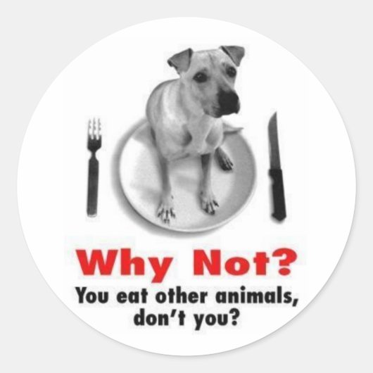 Waarom niet? (versie Sticker) Ronde Sticker (Voorkant)