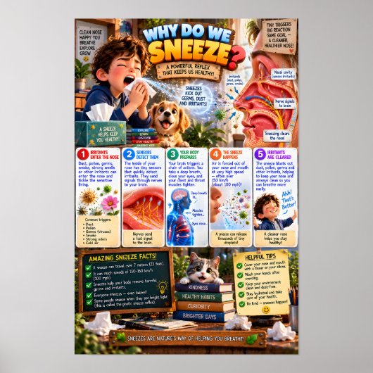 Waarom Niezen We Infographic Poster (Voorkant)