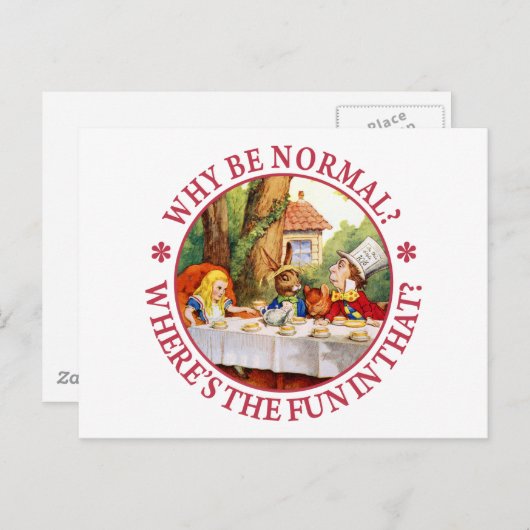 Waarom normaal zijn? Waar is het vuurtje in dat? Briefkaart (Voorkant / Achterkant)