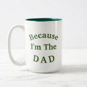 Waarom? "Omdat ik de DAD-Vaderdag ben Tweekleurige Koffiemok (Links)