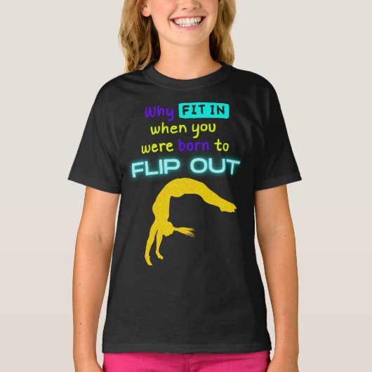 Waarom pas je in als je geboren bent? t-shirt (Voorkant)