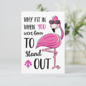 Waarom passen als je bent geboren om op te vallen bedankkaart (Staand voorkant)