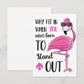 Waarom passen als je bent geboren om op te vallen bedankkaart (Voorkant / Achterkant)