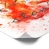 Waarom passen in // flamingo//waterverf poster (Hoek)