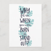 Waarom passen in wanneer je geboren bent om op te  briefkaart (Voorkant)