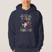 Waarom passen we in het begin aan om autisme te vo hoodie (Voorkant)