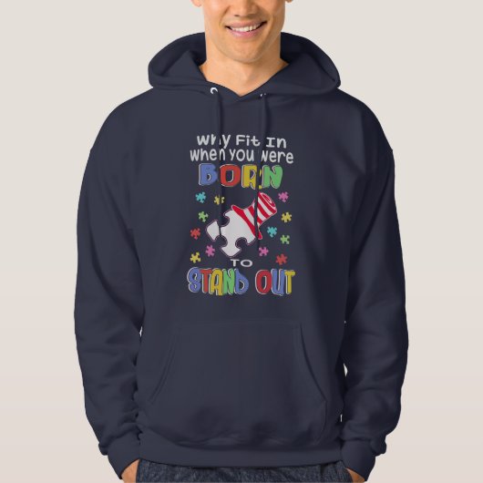 Waarom passen we in het begin aan om autisme te vo hoodie (Voorkant)