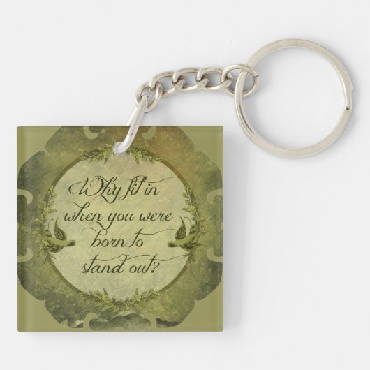 Waarom passen we in... sleutelhanger (Achterkant)