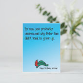 Waarom Peter Pan niet wilde opgroeien Briefkaart (Staand voorkant)