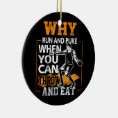 Waarom rennen en stoppen met Discus Thrower Discus Keramisch Ornament (Rechts)