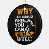 Waarom rennen en stoppen met Discus Thrower Discus Keramisch Ornament (Links)