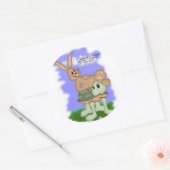 Waarom rennen? ronde sticker (Envelop)