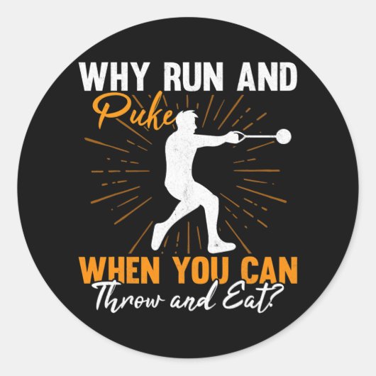 Waarom rijden en hamer-trowerper-spoor en -veld pl ronde sticker (Voorkant)