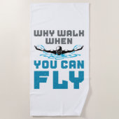 Waarom rondlopen als je een vlinder kunt zwemmen strandlaken (Voorkant)