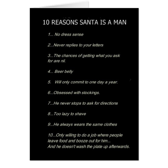 WAAROM **SANTA EEN MAN** CHRISTMAS HUMOR IS (Voorkant)