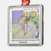 Waarom Scarecrows Divorce Funny Metalen Ornament (Links)