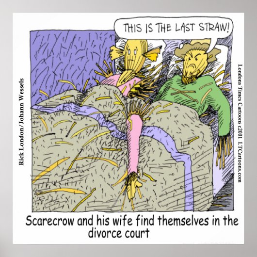 Waarom Scarecrows Divorce Funny Poster (Voorkant)