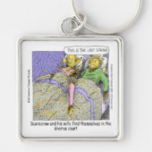 Waarom Scarecrows Divorce Funny Sleutelhanger (Voorkant)