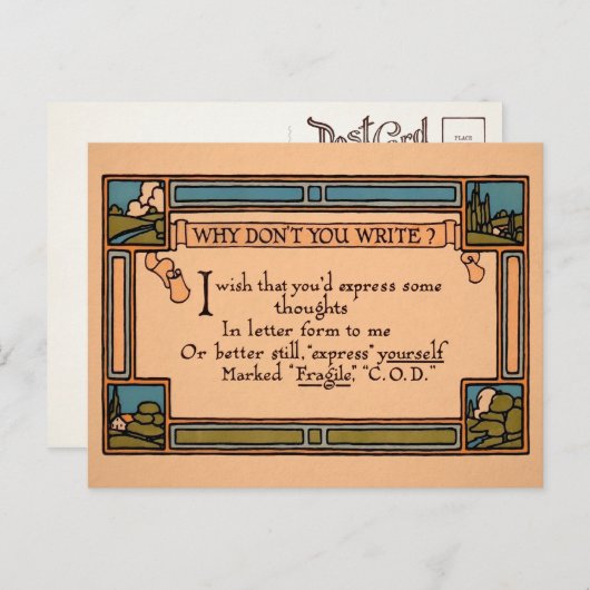  waarom schrijf je geen Briefkaart (Voorkant / Achterkant)