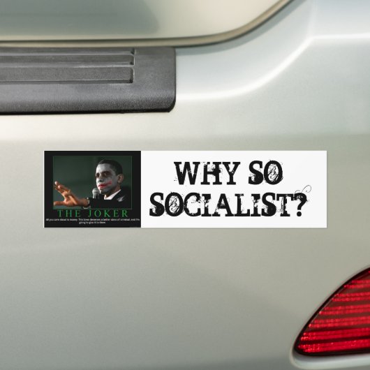 WAAROM SOSOCIALIST? BUMPERSTICKER (Op auto)