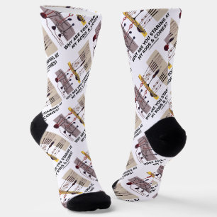 Waarom staar je naar mijn rijen en tegels? sokken