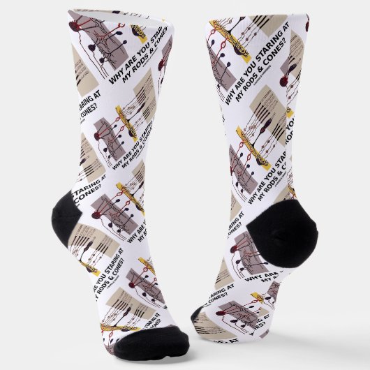 Waarom staar je naar mijn rijen en tegels? sokken (Gebogen)