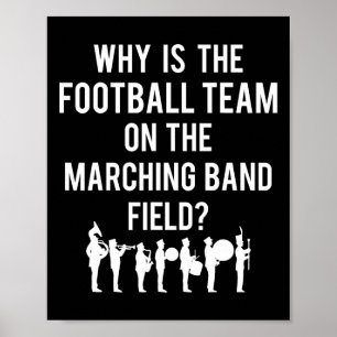 Waarom staat het voetbalteam op het veld van de ba poster
