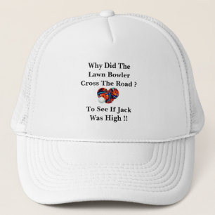 Waarom stak de grasbowler de weg over, trucker pet