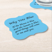 Waarom Stemmen Blauw in 2024 Kartonnen Onderzetters (Gekanteld)