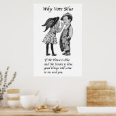 Waarom Stemmen Blauw in 2024 Poster (Keuken)