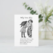 Waarom stemmen in 2028 helemaal blauw briefkaart (Staand voorkant)