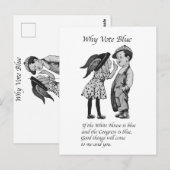 Waarom stemmen in 2028 helemaal blauw briefkaart (Voorkant / Achterkant)