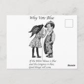 Waarom stemmen in 2028 helemaal blauw briefkaart (Achterkant)