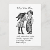 Waarom stemmen in 2028 helemaal blauw briefkaart (Voorkant)