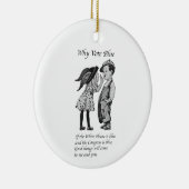 Waarom stemmen in 2028 helemaal blauw keramisch ornament (Rechts)