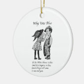 Waarom stemmen in 2028 helemaal blauw keramisch ornament (Links)