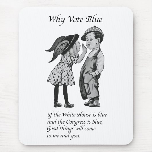 Waarom stemmen in 2028 helemaal blauw muismat (Voorkant)