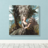 Waarom stop je daar boven de Marie Antoinette Canvas Afdruk (Insitu (Houten vloer))