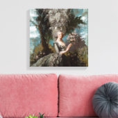 Waarom stop je daar boven de Marie Antoinette Canvas Afdruk (Insitu (Woonkamer))