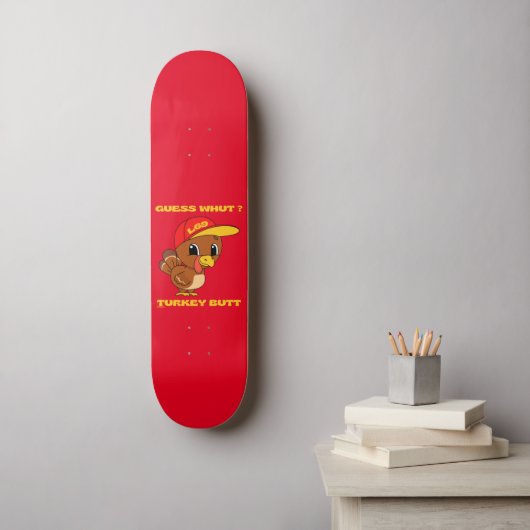 WAAROM? TURKEY MAAR grappige Thanksgiving Persoonlijk Skateboard (Muurkunst)